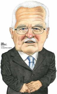 Posílený Václav Klaus - pro Francouze 'strašák'.